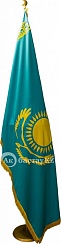 Флаг РК кабинетный 1 х 2 габардин с бахромой